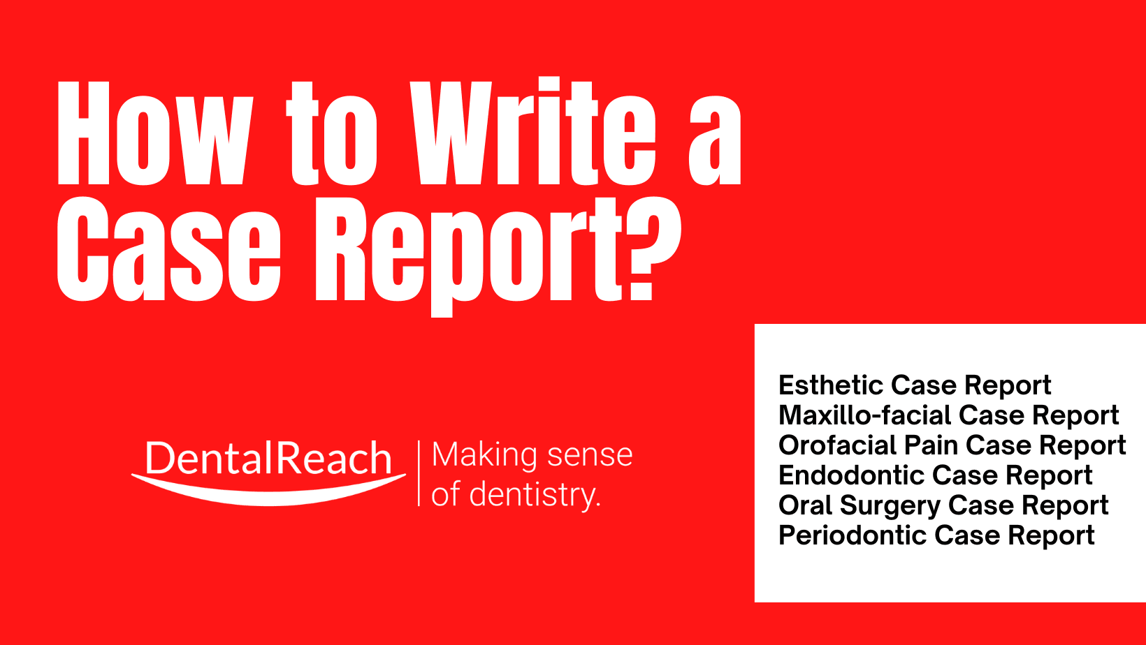 How To Write A Case Report 