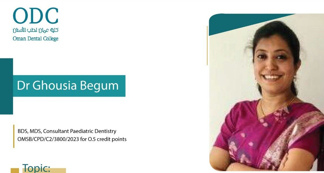 Bridging Borders in Dental Education: Indian Pedodontist Presents at Oman Dental College Webinar cover